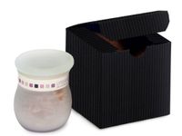 BLACK Gift Boxes 3 x 3 x 3"100% Recycled Pinstripe - 1 Pc Box (1 unit, 100 pack per unit.)