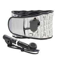 VOLLUCK Heat Therapy Physio Decompression 2 in 1 Back Brace Back Pain Lower Lumbar Support Back Belt - One Size for 29-49 inch Waists (Silver)