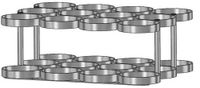 FWF Oxygen Floor Rack Holds 12 (JD 5.50 Style) CYLINDERS Diameter of 5.25" Made is USA