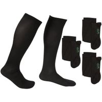 3 Pair EvoNation Men's USA Made Graduated Compression Socks 15-20 mmHg Moderate Pressure Medical Quality Knee High Orthopedic Support Stockings Hose - Best Comfort, Circulation, Travel (Medium, Black)