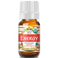 Essential Oil for Energy (USDA Organic - 100% Pure) Unique Blend of Essential Oils Recomended by Aromatherapists for Aromatherapy - 10ml