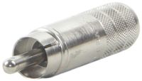 Switchcraft 3502A RCA Plug Cable Mount, Long Body, Nickel Finish