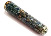 Energized Blue kyanite Orgone Massage Smooth Wand Booklet Jet International Crystal Therapy A+ Healing Energy Orgone Orgonite Life Force Negative Ion Generator