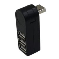 buyanputra Mini 3 Port USB 2.0 Hub Rotating Splitter Adapter for PC Laptop Notebook Mac