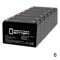 Mighty Max Battery 6V 12AH F2 SLA Replacement Battery for Mobilizer 5 Monitor - 6 Pack Brand Product