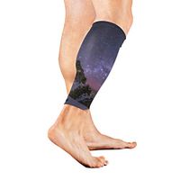 Calf Sleeve Snow Mountain Starry Night Protective Guard for Men Women - Basketball Football Run (1 Pair)
