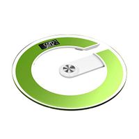 Body Fat Scale Bathroom Scales High Precision Digital Body Weight Household Round Electronic Scales Backlight Display Scale Postal Scales (Color : Green)