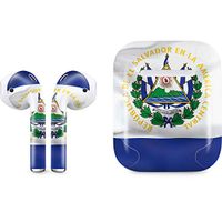 Skinit Decal Audio Skin for Apple AirPods with Wireless Charging Case - Officially Licensed Skinit Originally Designed El Salvador Flag Design