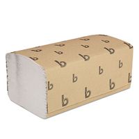 Boardwalk 6212 Singlefold Paper Towels, White, 9 x 9 9/20, 250/Pack, 16 Packs/Carton