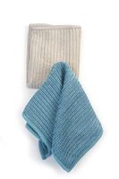 RSVP International (CDISH-TQ) Microfiber Dish Drying Cloths, Turquoise & Taupe, Set of 2 | Dry Dishes, Glasses, Pots, Pans & More | Use for Cleaning or for Drying | Asthma & Allergy Friendly