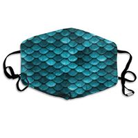 Autumn and Winter Dust Facial Protection - Running Cycling Windproof Safety Face Facial Protection - for Outdoor Half Face - for Kids Teens Men Women Blue Mermaid Fish Scales