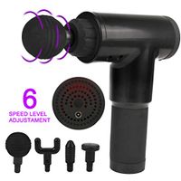 Professional Massage Gun Electric Body Massager Hand Held Deep Tissue Percussion Muscle Massager for Full Body Muscle Recovery and Pain Relief Black BLUETOP
