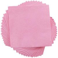 JAM PAPER Medium Lunch Napkins - 6 1/2 x 6 1/2 - Baby Pink Pastel - 50/Pack