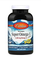 Carlson - Super Omega-3 Gems, 1200 mg Omega-3s, Cardiovascular Support, Brain Function & Vision Health, Norwegian, 180 soft gels