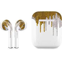 Skinit Decal Audio Skin for Apple AirPods with Wireless Charging Case - Officially Licensed Skinit Originally Designed Paint Splatter Gold Design