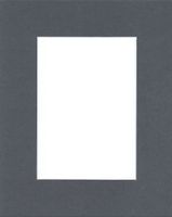 18x24 Slate Grey Picture Mats with White Core Bevel Cut for 12x18 Pictures