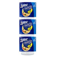 Ziploc Twist N Loc Containers, Small 3 Containers and 3 Lids (Pack - 4)