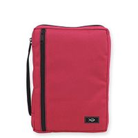 Enesco Faith & Grace by Gregg Gift Fish Patch Fuchsia Microfiber Bible Cover, 9"