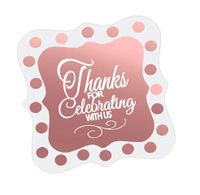 48pack Glitter Shimmer Wedding Birthday Baby Shower Guest Thank You Stickers Labels Envelope/Party Favor Decorative Seals -2inches (Glitter Rose Gold)