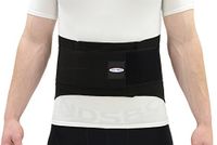 ITA-MED  Elastic Duo- Adjustable Back Support (Large Support), Black