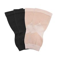 Think ECO Calf Compression Sleeve for Women, Seamless Tech Leg Supports for Shin Splint, Relieve Calf Pain, Swelling, Varicose Veins One Size(10~13 in) (Black/Beige Mix 2 Pairs)