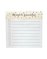 Roobee Things to Remember Gold Foil Oversized Notepad, 250 Count