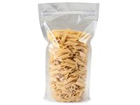 Pack Of 50, 6-1/2 x 11 x 3" Stand Up Zipper Top 3.5 Mil Clear Bags Capacity 4 Lbs. Made In Usa