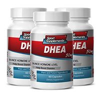 Energy Supplement for Women with Fatigue - DHEA 50MG - Wellness Pills - 3 Bottles (180 Capsules)