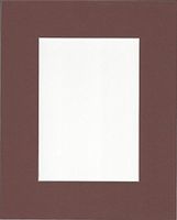Pack of (2) 24x36 Dark Brown Picture Mats with White Core, Bevel Cut for 20x30 Picture, with 1/8" Foam Core and Clear Bags