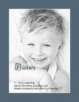 16x22 Antique Blue / Dutch Blue Custom Mat for Picture Frame with 12x18 opening size (Mat Only, Frame NOT Included)