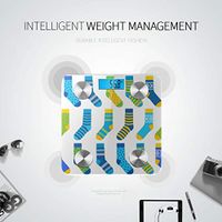 Chrismas Socks for Gifts Digital Body Scale Body Mass Scale Most Accurate Bathroom Scales Tracks 8 Key Compositions Analyzer Sync with Fitness Apps 400 Lbs