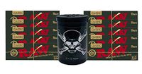 Herb Airtight Container Fresh Kettle with Raw Black Natural Rolling Papers 10 Count DC Crafts Nation- Jolly Roger