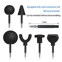 Percussion Massage 6pcs Tip Bit for Jigsaw Massager Adapter Attachment Kit Set - Nylon Connector