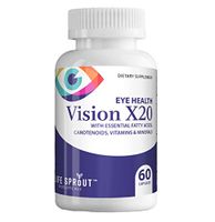 Vision X20 with Lutein, Beta-Carotene, L-Glutatione, Bilberry and Niacin for Vision Support, Overall Eye Health