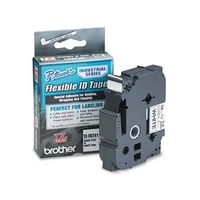 BRTTZEFX241 - Brother 3/4 Black on White Flexible ID Tape