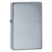 Personalized Brushed Chrome Vintage with SLASHES ZIPPO Lighter - Free Engraving
