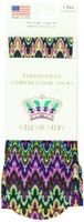 Celeste Stein Therapeutic Compression Socks, Blue Fleur Missoni, 15-20 mmhg, 1-Pair