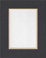 22x28 Black and Maize Yellow Double Picture Mats or Photography Matting Bevel Cut for 18x24 Pictures
