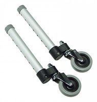 Lumex 603830A Swivel Walker Wheel, 3" Diameter, Aluminum (Pack of 2)