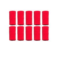 10 Pcs Basketball Fingers Compression Sleeves Volleyball Thumb Braces Support Elastic Finger Protector for Arthritis Red