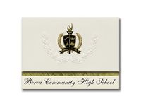 Signature Announcements Berea Community High School (Berea, KY) Graduation Announcements, Presidential style, Basic package of 25 with Gold & Black Metallic Foil seal