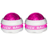 Fuzu Dual Full Body Massager Balls for Deep Tissue Stress Relief, Neon Pink, 2 Massaging Balls