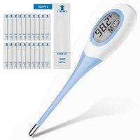 SOONHUA Home 1PC Digital Medical Oral Underarm Electronic Thermometer Children Adult Universal Thermometer+100PCS / Box Disposable Film Protective Cover Prevents Cross Infection
