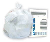 Jaguar Plastics RH3340M 33-Gallon 33-Inch by 40-Inch 12-Mic Natural HDPE Can Liner (Case of 500)