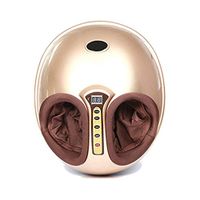 Shiatsu Foot Massager 220V Electric Antistress 3D Shiatsu Kneading Air Pressure Foot Massager Infrared Foot Care Machine Heating & Therapy,Gold
