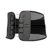 Lumbar Support Back Brace with Dual Adjustable Straps Breathable Mesh Panels for Immediate Relief for Back Pain, Herniated Disc, Sciatica, Scoliosis, Stabilizing Belt Black (4XL (49.5-52 Inch))