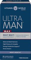 Vitamin World Ultra Man Max Daily Multivitamin | Feat. Zinc, Vitamins B, C, Beta-Carotene, Magnesium, Selenium | Health & Wellness Multi-Supplement Adding Nutritional Support for Men, 90 Caplets