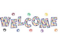Teacher Created Resources 5439 Paw Prints Welcome Bulletin Board