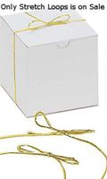 Stretch Loops in Shiny Gold 8 Inches for Jewelry Boxes - Bundle of 50