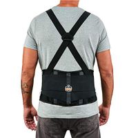 Ergodyne ProFlex 2000SF Back Support Brace, 8.5" Spandex, V-Shape Design and Patented Stays for Added Support, Large,Black